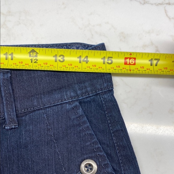 Gloria Vanderbilt Shorts Denim Tailored Dark Wash Blue Jean Cotton Blend Size 6 - Picture 6 of 12